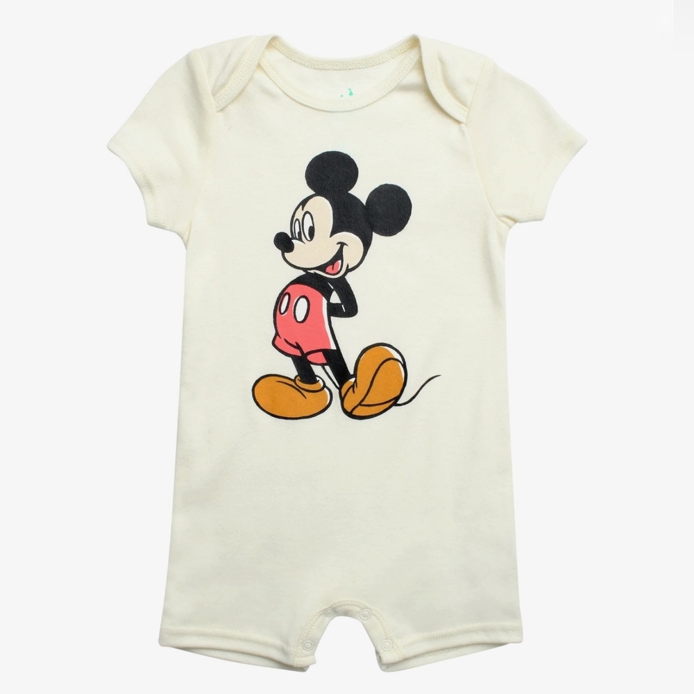 Disney Baby White Mickey Mouse Onesie Size 3-6 Months
